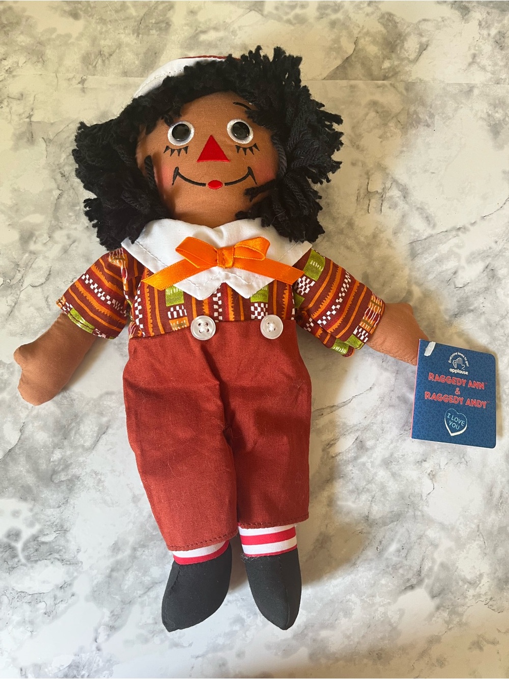 Applause Ethnic Raggedy Andy Doll Black African-American Doll 12”